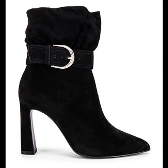 JOIE Alby Black suede buckle ankle bootie‎ 7$349